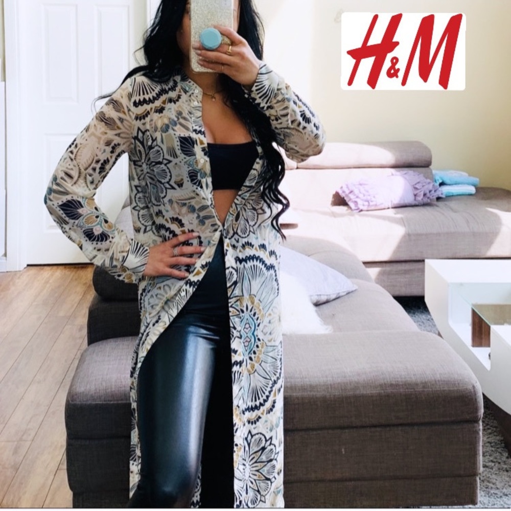 💝 H&M MAXI CHIFFON BLOUSE / DRESS